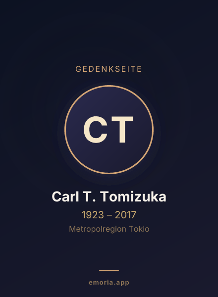 Gedenkportrait von Carl T. Tomizuka