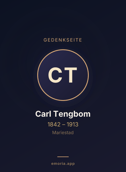 Gedenkportrait von Carl Tengbom