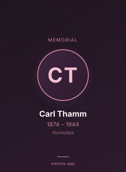 Memorial portrait of Carl Thamm