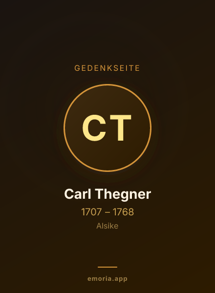 Gedenkportrait von Carl Thegner