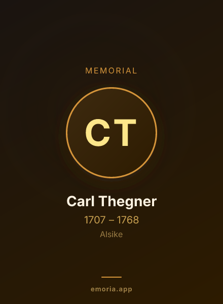 Memorial portrait of Carl Thegner