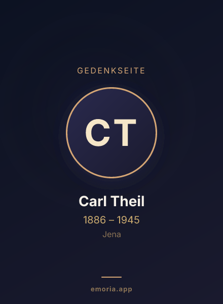 Gedenkportrait von Carl Theil