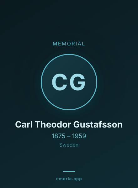 Memorial portrait of Carl Theodor Gustafsson