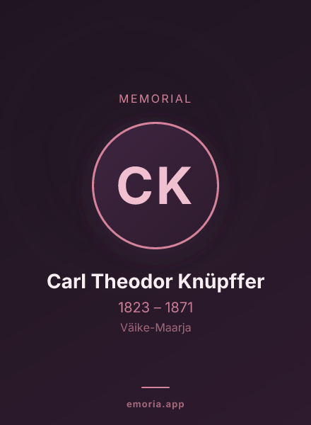 Memorial portrait of Carl Theodor Knüpffer