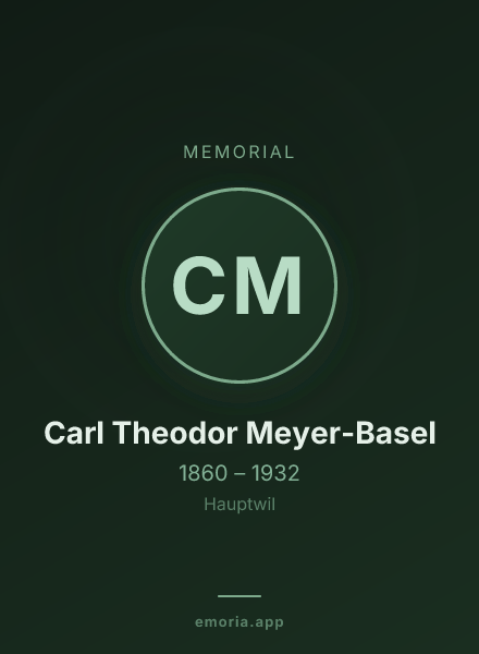 Memorial portrait of Carl Theodor Meyer-Basel