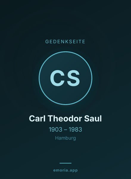 Gedenkportrait von Carl Theodor Saul