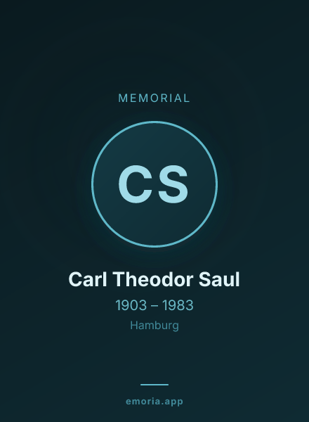 Memorial portrait of Carl Theodor Saul