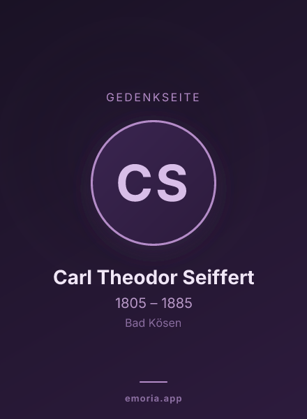 Gedenkportrait von Carl Theodor Seiffert