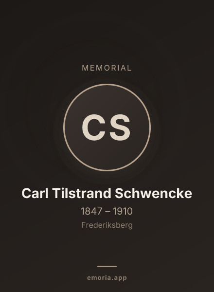 Memorial portrait of Carl Tilstrand Schwencke