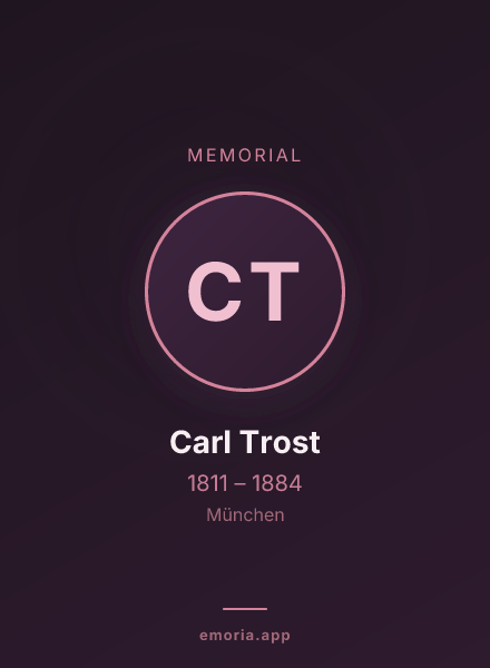 Memorial portrait of Carl Trost