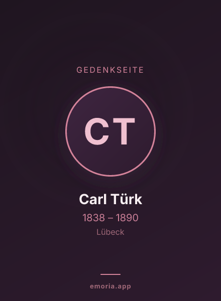 Gedenkportrait von Carl Türk