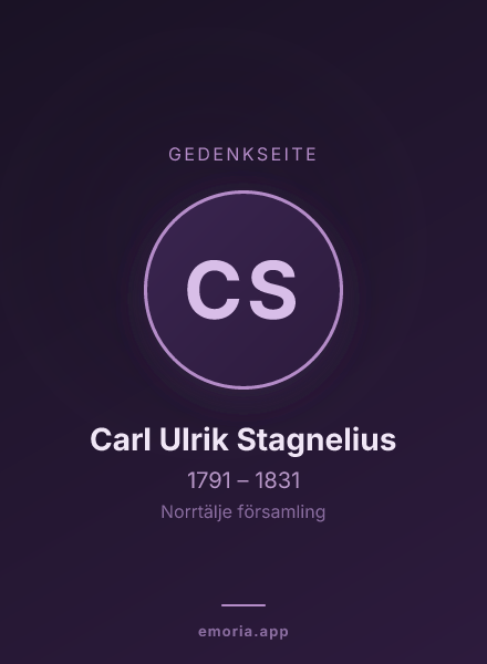 Gedenkportrait von Carl Ulrik Stagnelius