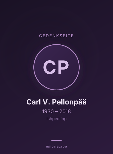 Gedenkportrait von Carl V. Pellonpää