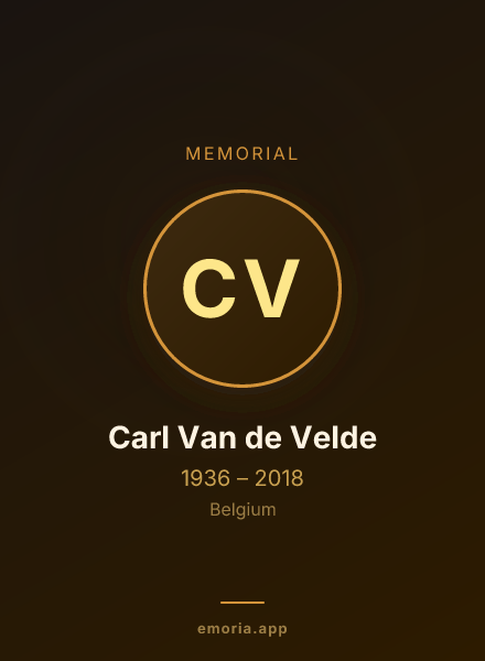 Memorial portrait of Carl Van de Velde