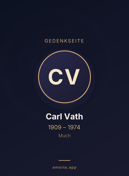 Gedenkportrait von Carl Vath