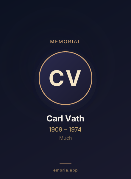 Memorial portrait of Carl Vath