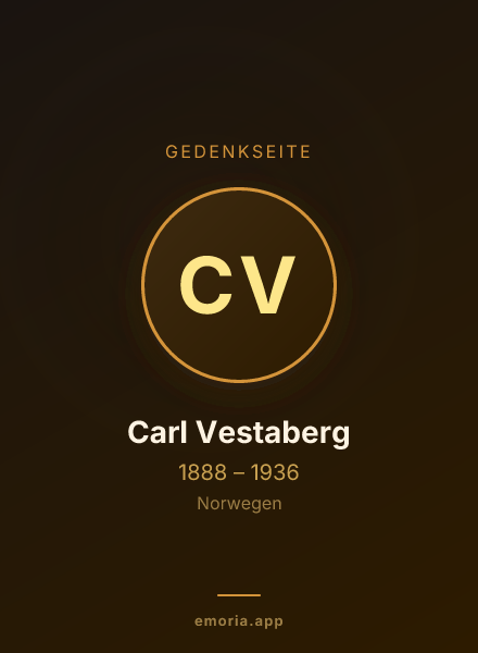 Gedenkportrait von Carl Vestaberg