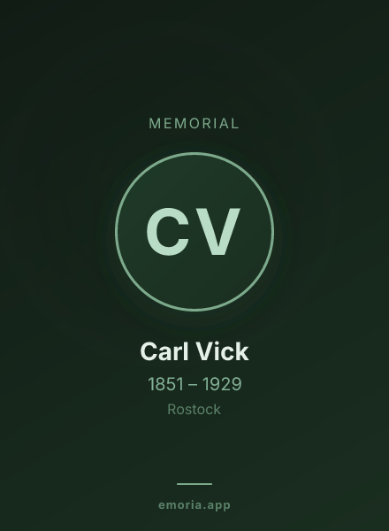 Memorial portrait of Carl Vick