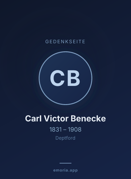Gedenkportrait von Carl Victor Benecke
