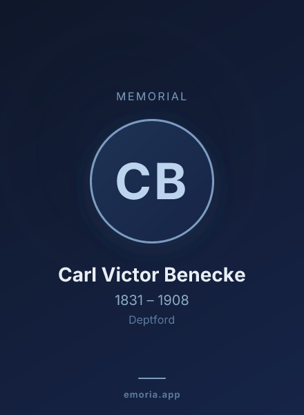 Memorial portrait of Carl Victor Benecke