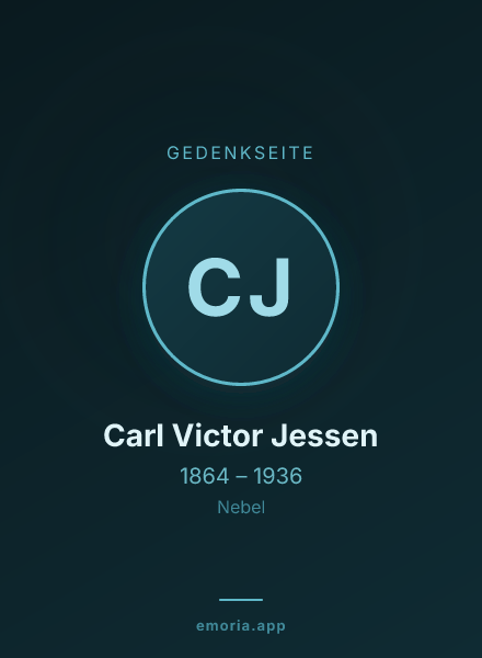 Gedenkportrait von Carl Victor Jessen