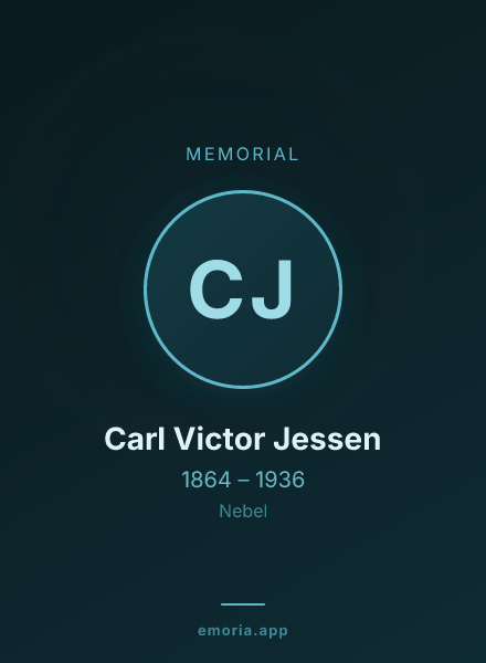Memorial portrait of Carl Victor Jessen