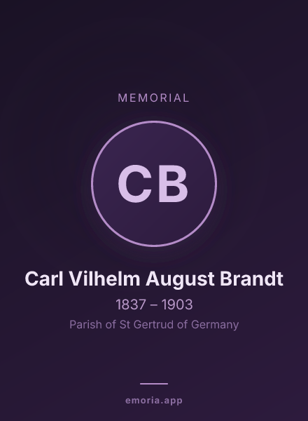Memorial portrait of Carl Vilhelm August Brandt