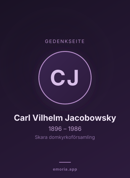 Gedenkportrait von Carl Vilhelm Jacobowsky