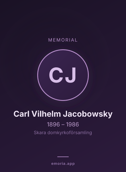 Memorial portrait of Carl Vilhelm Jacobowsky
