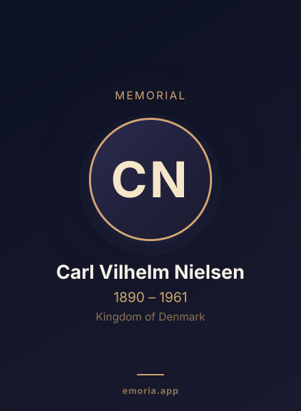 Memorial portrait of Carl Vilhelm Nielsen
