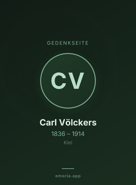 Gedenkportrait von Carl Völckers