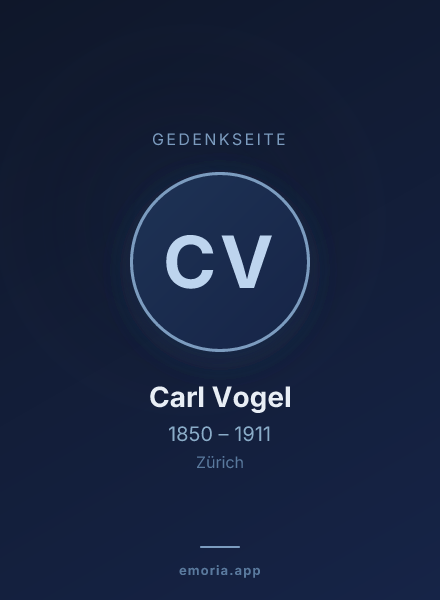 Gedenkportrait von Carl Vogel