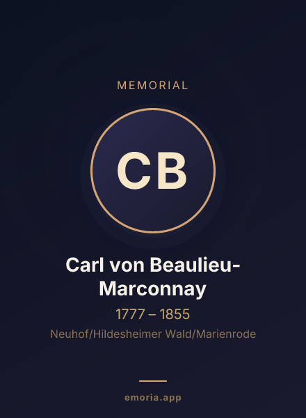 Memorial portrait of Carl von Beaulieu-Marconnay