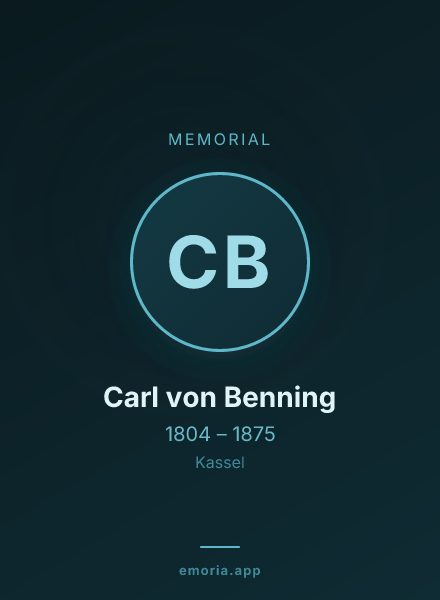 Memorial portrait of Carl von Benning
