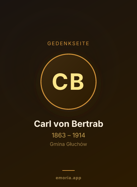 Gedenkportrait von Carl von Bertrab