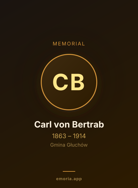 Memorial portrait of Carl von Bertrab