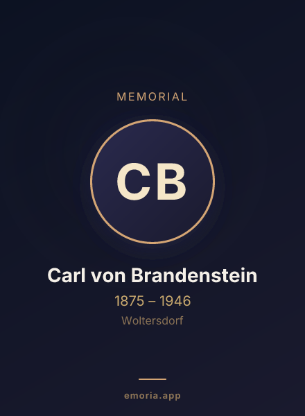 Memorial portrait of Carl von Brandenstein