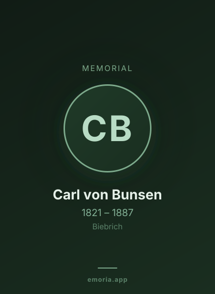 Memorial portrait of Carl von Bunsen