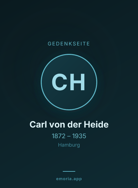 Gedenkportrait von Carl von der Heide