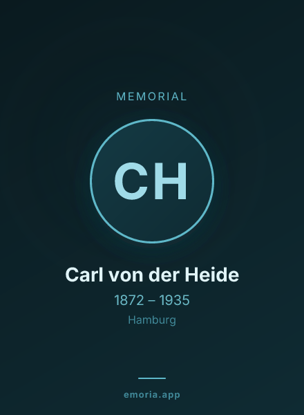 Memorial portrait of Carl von der Heide