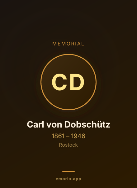 Memorial portrait of Carl von Dobschütz