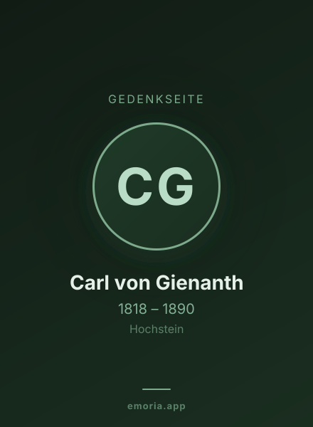 Gedenkportrait von Carl von Gienanth