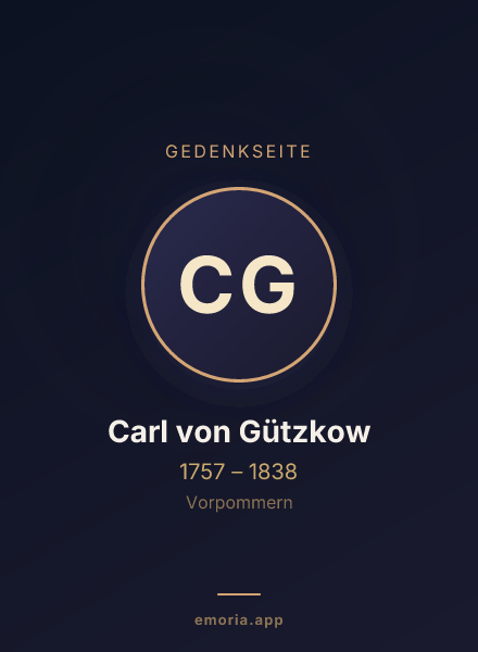 Gedenkportrait von Carl von Gützkow