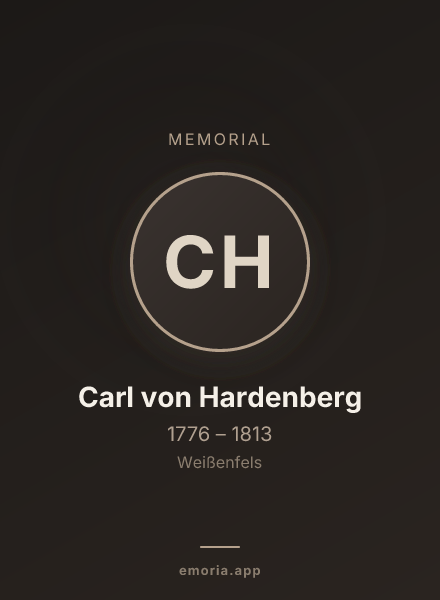 Memorial portrait of Carl von Hardenberg