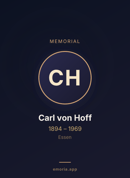 Memorial portrait of Carl von Hoff