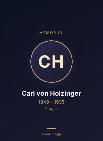 Memorial portrait of Carl von Holzinger