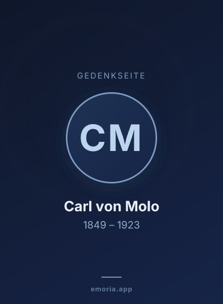 Gedenkportrait von Carl von Molo