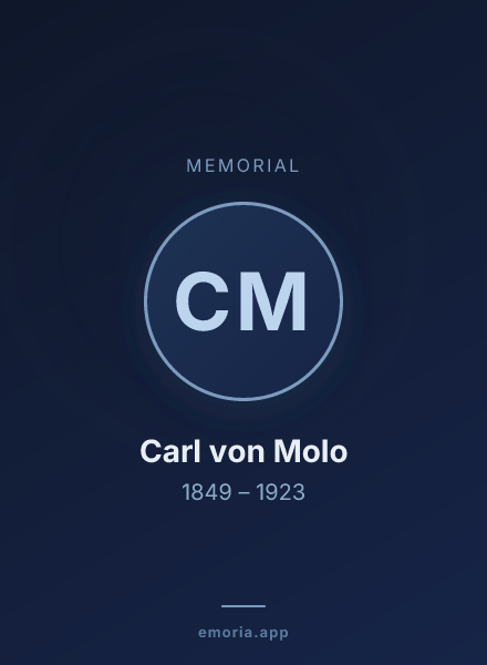 Memorial portrait of Carl von Molo