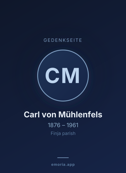 Gedenkportrait von Carl von Mühlenfels