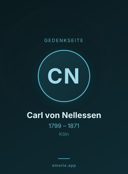 Gedenkportrait von Carl von Nellessen